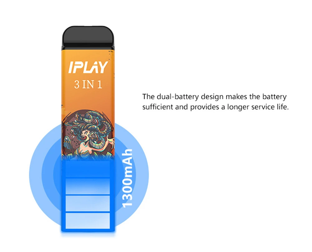 product-1000-810 IPLAY-3-IN-1-Disposable-Pod-Dual-Batteries-Design