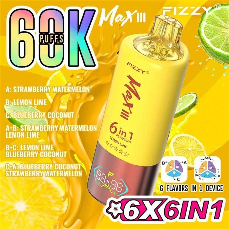 FIZZY 60K PUFFS 6 IN 1