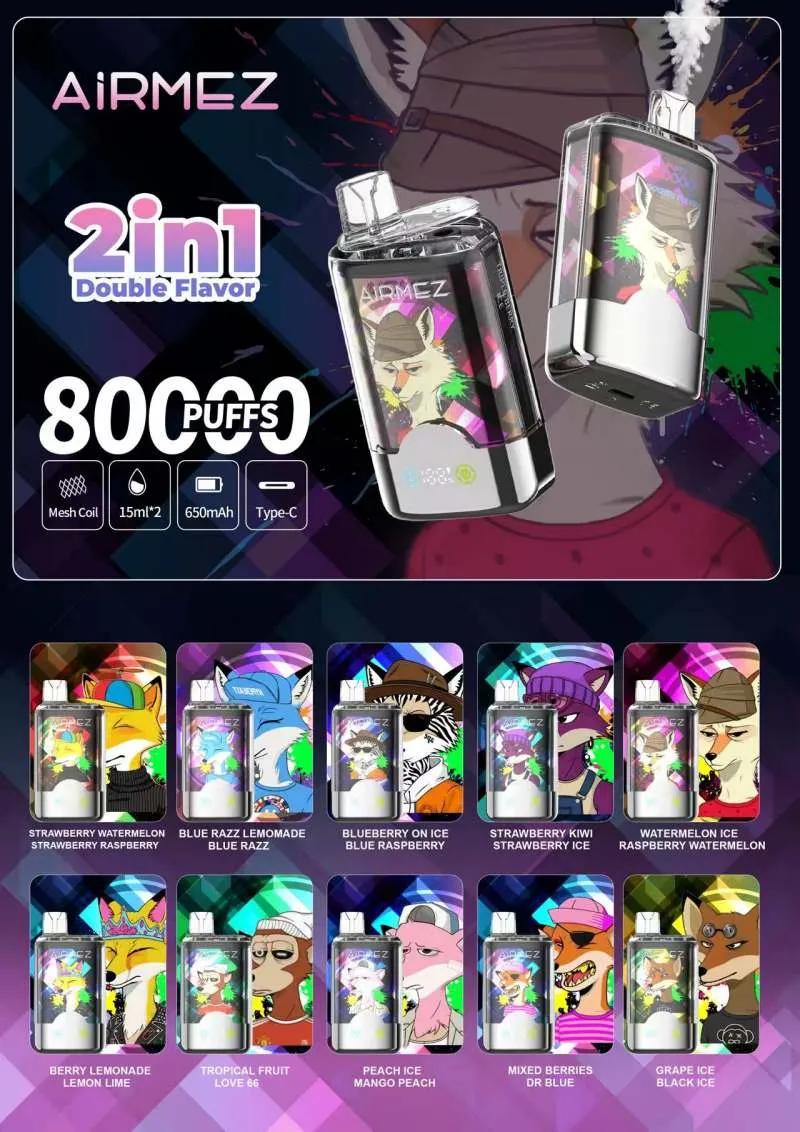 Airmez fox 80000 taste list Airmez fox 80000 taste list