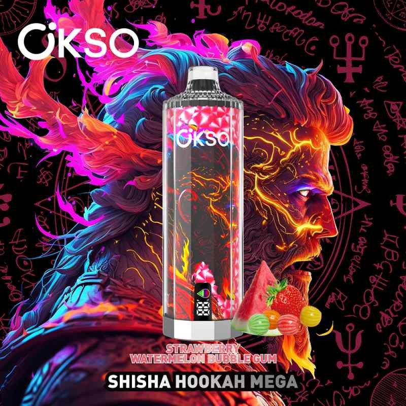 STRAWBERRY WATERMELON BUBBLE GUM_OKSO shisha hookah mega 50k