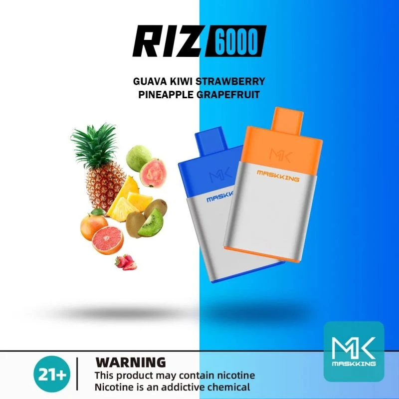 Hot-Selling-6000-Puffs-E-Cigarettes-Maskking-Brand-Riz-2-5-Salt-Nicotine-Rechargeable-Disposable-Vape Hot-Selling-6000-Puffs-E-Cigarettes-Maskking-Brand-Riz-2-5-Salt-Nicotine-Rechargeable-Disposable-Vape