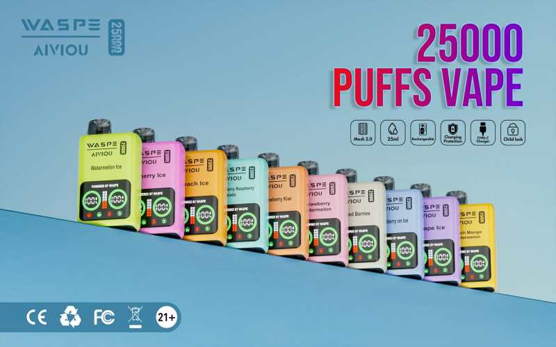 Wholesale-WASPE-25000-PUFFS-Dual-Mesh-Disposable-Vape-Pen-with-LCD-Display-25ml-0-2-5-Nicotine-Options-WASPE Aiviou 25000