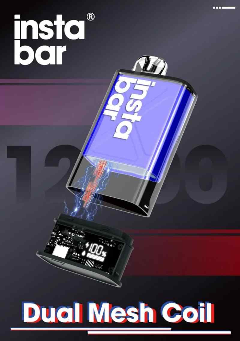 High-Quality-Insta-Bar-Hyper-Bar-Ultra-12000-Puffs-Disposable-Vape-LED-Low-MOQinsta bar 12000