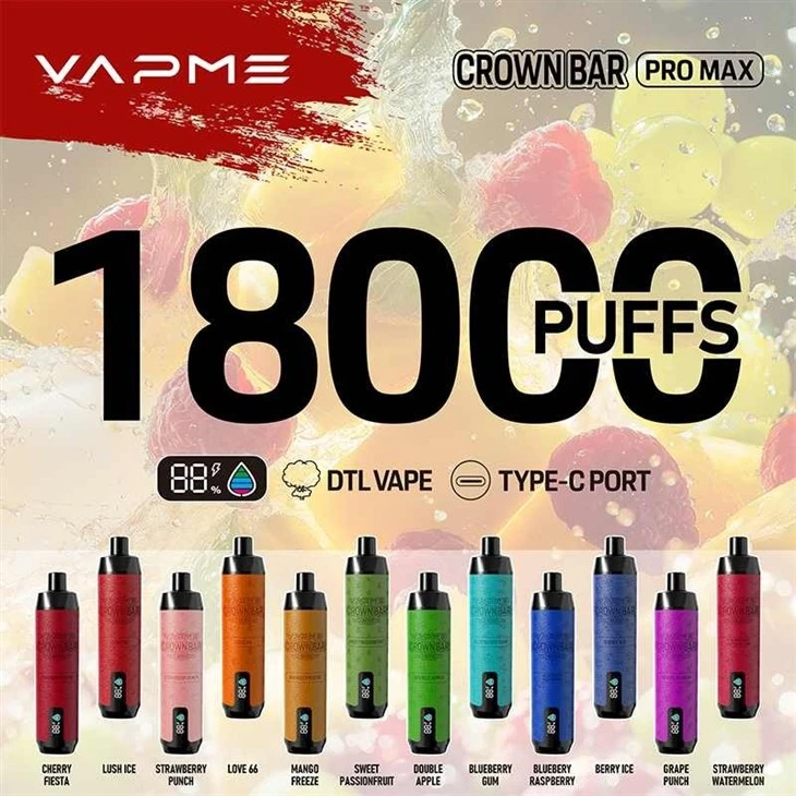 VAPME CROWN BAR 18000 puffs taste